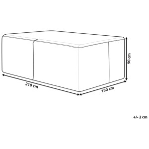 Copertura antipioggia grigia Beliani Chuva, 90x210x150 cm, per mobili da giardino. Protezione da pioggia e polvere.