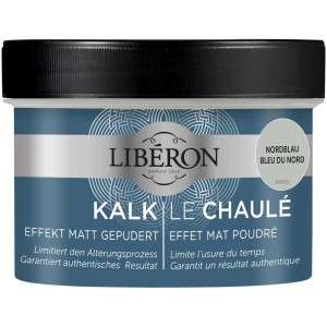 Libéron Kalkeffektfarbe Le Chaulé Nordblau, 0,25 l Dose. Effektfarbe für Holzmöbel mit authentischem Kalkeffekt.
