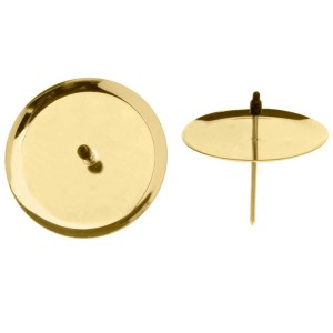 Portacandele dorati, Ø 8 cm, set da 4 per ghirlande e composizioni dell'Avvento.