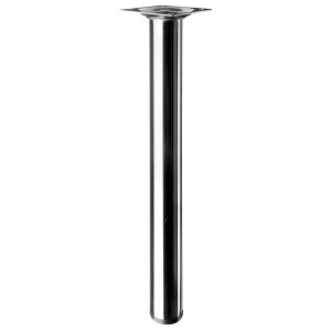 Gamba per tavolo Hettich cromata, Ø 30 mm, altezza 300 mm. Gamba per tavoli e altri mobili.