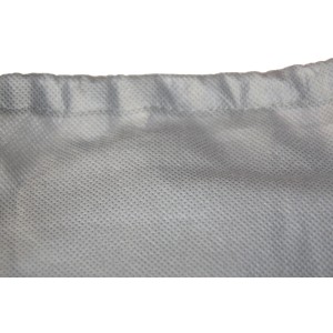 Dettaglio: Garage per moto grigia in tessuto misto microfibra resistente agli strappi e idrorepellente.