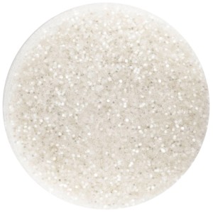 Feiner, weisser Bio-Glitter von Glorex, 10g Dose für Bastelarbeiten und Dekorationen.