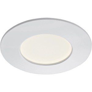 Spot encastrable LED Briloner blanc, 8,5 cm de diamètre, pour plafonds et meubles.