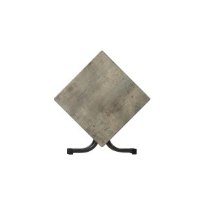 Tavolo da giardino Acamp Piazza, antracite-cemento, quadrato, con telaio in acciaio. Ideale per balcone e terrazzo.