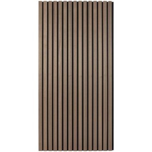 Pannello acustico Denpanels in noce marrone naturale, 120x60 cm, per rivestimento pareti e soffitti.