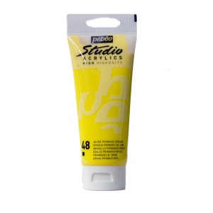 Pébéo Acrylfarbe Studio Acrylics Primärgelb, 100 ml Tube.