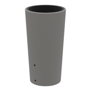 Barile per acqua piovana Wave 2in1 grigio con capacità di 200 l e design a onde.