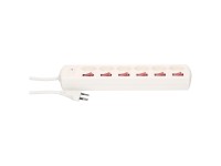 Steckdosenleiste Multi-Switch 6x Typ 13 weiss