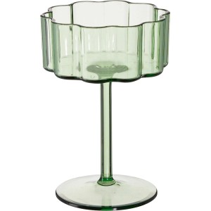Verre à cocktail en plastique transparent vert, design moderne, 1 pièce.
