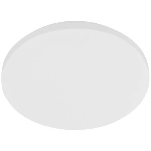 Plafonnier LED rond blanc Eglo Pogliola en plastique et acier, 18W.