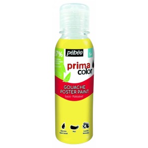 Pébéo Primacolor Gouache Primarge, flüssige, gelbe Gouachefarbe in 150 ml Flasche.