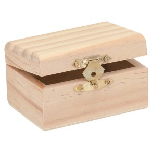 Scatola di legno rettangolare Glorex in pino con chiusura, ideale per l'artigianato e la decorazione.