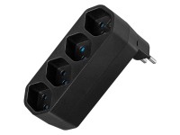 Steffen Mehrfachadapter Line drehbar 320° Schwarz