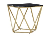 Table d'appoint Beliani Malibu Noir (HxlxP) 50 x 50 x 50 cm