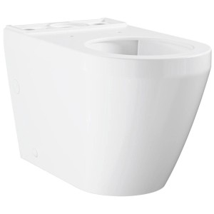 WC sur pied Grohe Euro Céramique blanc, sans bride, dos au mur.