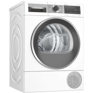 Asciugatrice a pompa di calore Bosch Serie 6 WQG233C0CH con capacità 8 kg, vista frontale.