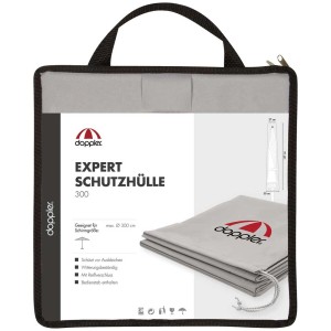 Copertura grigia Expert 300 cm per ombrelloni in borsa con zip e asta.