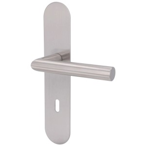 Alpertec Langschildgarnitur Simply Stick, Edelstahl Buntbart für Innentüren.