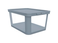 Rotho Switzerland Aufbewahrungsbox Albris Kunststoff Misty Blue 45 l