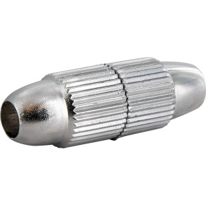 Connecteur de câble coaxial Schwaiger en métal, argenté, pour câbles d'antenne.