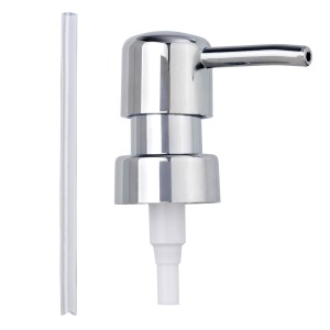 Testina di ricambio rotonda cromata Wenko per dispenser sapone con tubo.