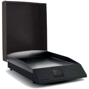 Forge Adour Plancha elettrica Cooking 34, acciaio nero, con coperchio. Grill elettrico con touch panel.