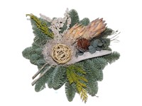 Urnen-Grabbouquet Nobilis/Konifere Rot (HxBxT) 6 x 30 x 20 cm