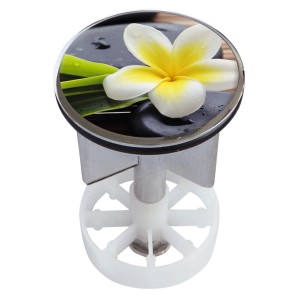 Tappo lavabo con decoro Spa Flower, 38-40 mm. Piletta di scarico per lavabo.