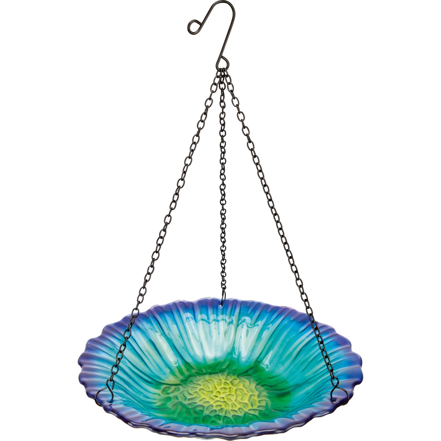 Vogeltränke hängend Glas Blume Blau Ø 28 cm kaufen bei OBI