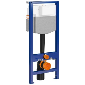 Telaio per WC Cersanit per cartongesso, telaio in acciaio blu con cassetta.