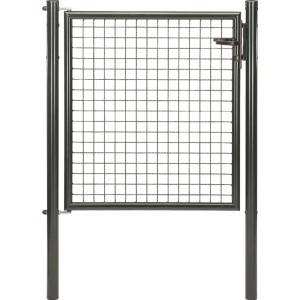 Portillon anthracite (100x100 cm) pour clôture en grillage et Fix-Clip Pro.
