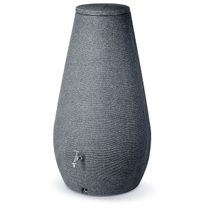 Arves Botte per acqua piovana Drop, 200 l, argento con rubinetto. Serbatoio per giardino e raccolta acqua piovana.