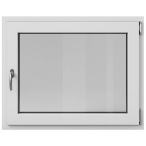 Fenêtre de cave Roro en plastique blanc, DIN droite, 100x80 cm.