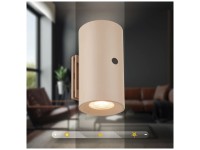 Briloner® Applique a batteria Misy Beige (HxLxP) 12 x 7,5 x 6 cm / 2 W / 200 lm