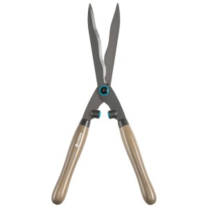 Cisailles à haie Gardena NatureCut avec manches en bois, longueur de coupe 23 cm, pour une taille précise.