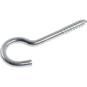 Dettaglio di un gancio a occhiello LUX zincato (4 mm x 70 mm).
