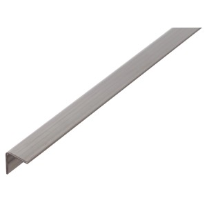 Profilo angolare ad ali uguali in acciaio inox, 20x20x1000 mm, per collegamento e fissaggio.