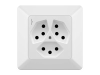 UP-Steckdose 3x Typ13 getrennt Modino Priamos Weiss UP-Steckdose 3x Typ13 getrennt Modino Priamos Weiss