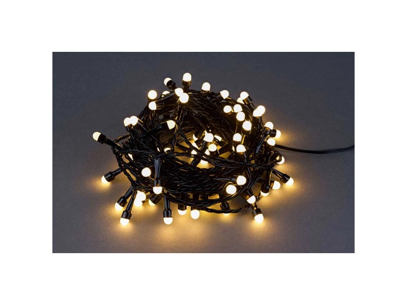 Guirlande lumineuse LED intérieure 13 m fixe 160 LED blanc chaud