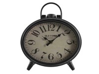 Decofinder Tischuhr Leeton Schwarz (HxBxT) 24,5 x 21 x 8 cm