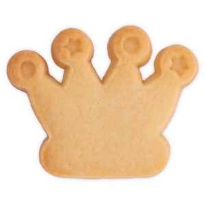 Ausgestochener Keks in Kronenform, Küchenhelfer zum Backen und Basteln.