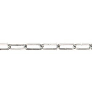 Chromfarbene Conacord Schweißkette, Form C, aus Stahl, Ø 3 mm, als Meterware.