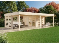 Carlsson Holz-Gartenhaus Flachdach Unbehandelt 765 cm x 516 cm