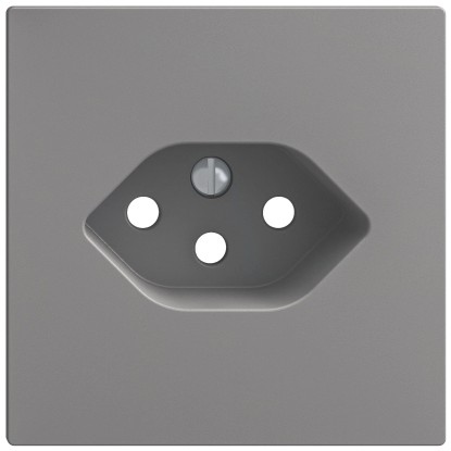 Feller Steckdose Frontplatte EdizioDue 1 x T13 Hellgrau