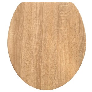 Sedile WC Diaqua Forest effetto rovere segato con chiusura rallentata.