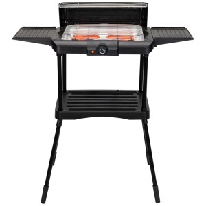Grill elettrico nero Nouvel Fly con ripiani e supporto, 2000 W.