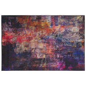 Tapis à poils courts Mardin multicolore avec motifs, 160x230 cm.