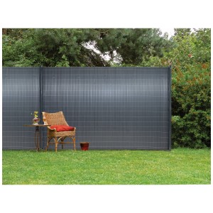 Paravista per recinzione Videx Rügen antracite, 140x250 cm, come frangivista per balconi in giardino.