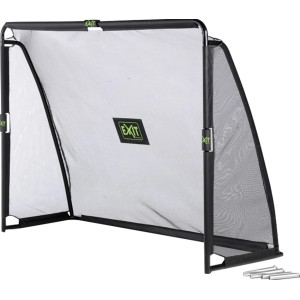 Porta da calcio in acciaio nero EXIT Coppa, 220x170cm, con rete e sistema di ancoraggio.