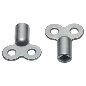 Clé de radiateur Mateu, lot de 2, galvanisée, carré de 5 mm pour purge de radiateur.